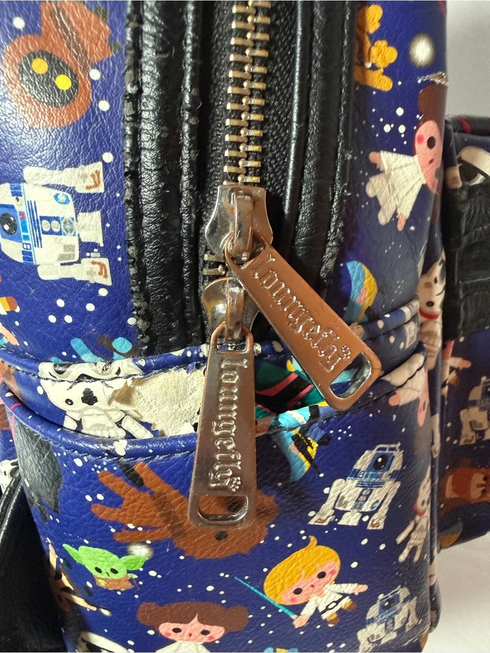 Loungefly Kids Star Wars Navy Multi-Character Mini Backpack